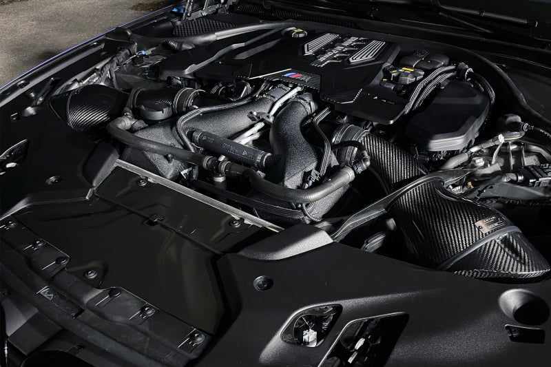 CSF 16-21 BMW M5 (F90) / 17-21 BMW M8 (F91/F92/F93) Twin Charge-Air-Cooler Set - Crinkle Black 8178 8178 Photo - Mounted