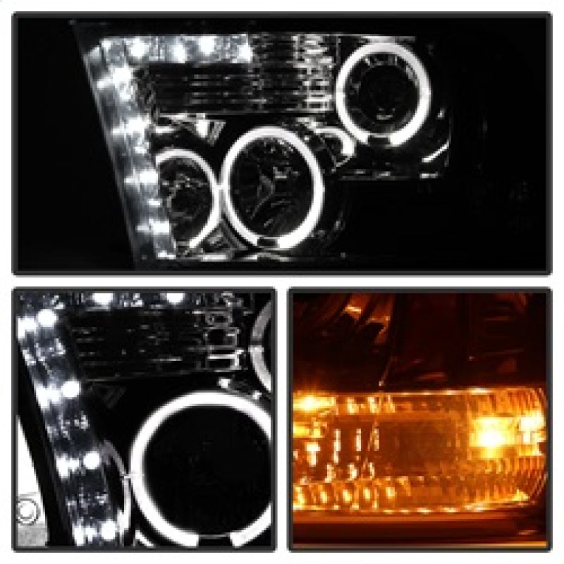 Spyder Dodge Ram 1500 09-14 10-14 Projector Headlights Halogen- LED Halo LED- Smke PRO-YD-DR09-HL-SM 5010056 5010056 Photo - Unmounted