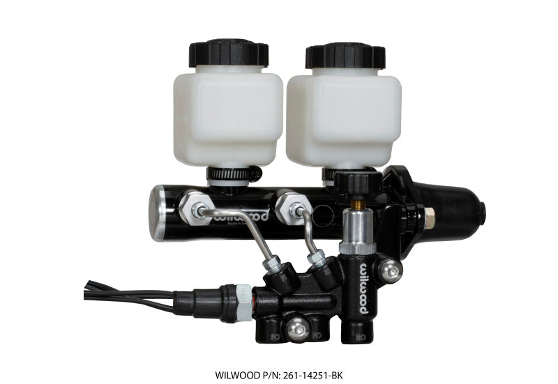 Wilwood Tandem Remote M/C Kit w L/H Brkt & Prop Valve 261-14251-BK Photo - Primary