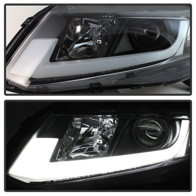Spyder Honda Civic 2012-2014 Projector Headlights - Light Bar DRL Black PRO-YD-HC12-DRL-BK 5076519 5076519 User 1