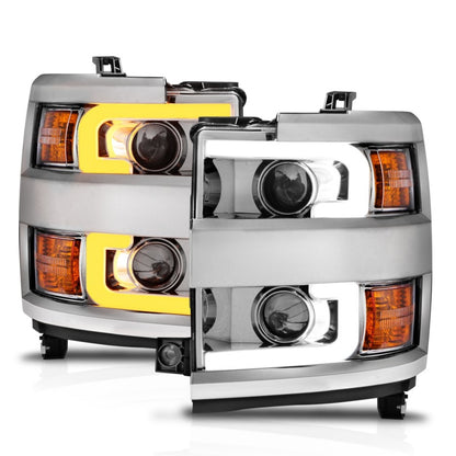 Anzo Projector Headlights 15-17 Chevrolet Silverado 2500HD / 3500HD Chrome 111366 Photo - Unmounted