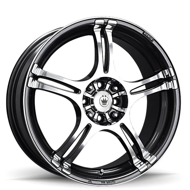 Konig Incident Wheel Graphite W/ Machine Face 16X7 +40 10X100,10x114.3 1N76T04406 Photo - Primary