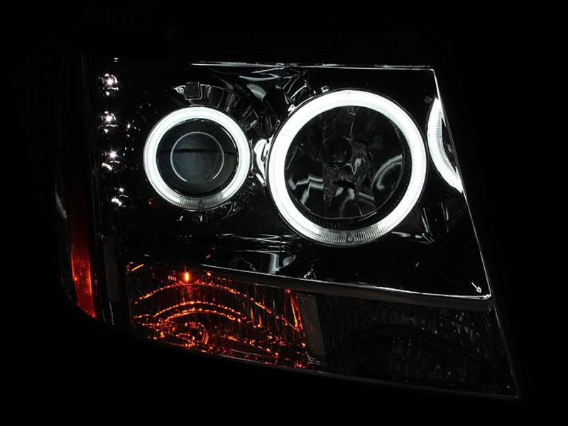 Anzo 2007-2013 Chevrolet Avalanche Projector Headlights w/ Halo Chrome 111108 Photo - Mounted