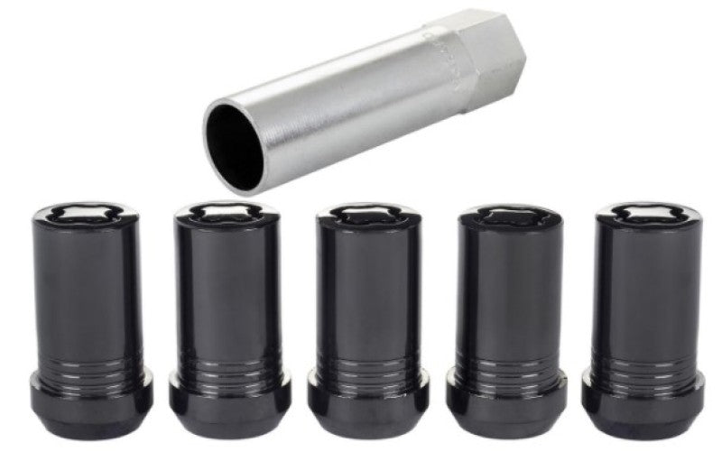 McGard Wheel Lock Nut Set - 5pk. (Cone Seat Tuner) M14X1.5 / 22mm Hex / 1.648in OAL - Black 25515BK 25515BK User 1