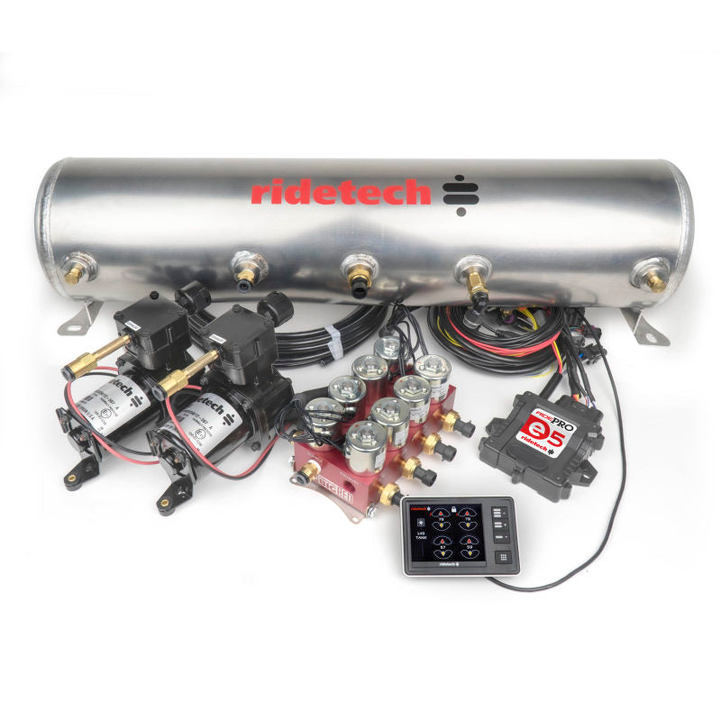 Ridetech RidePro E5 Air Ride Control System 5 Gal Dual Compressor High Flow Big Red 3/8in Valves 30534700 30534700 Photo - Primary