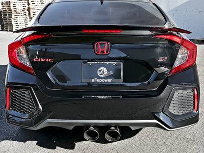 aFe Cat-Back Exhaust System w/ Dual Center, Takeda 3in 304 Stainless Steel 49-36618-B Photo - Mounted