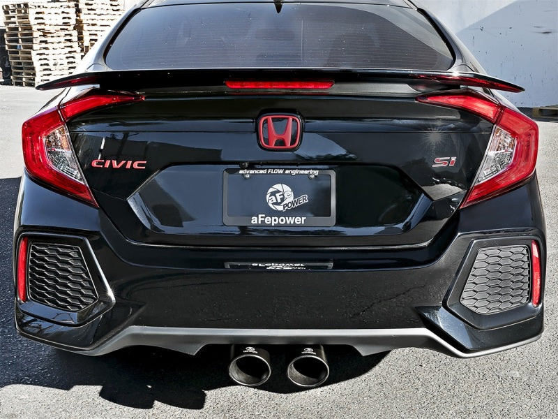 aFe Takeda 3in 304 Stainless Steel Cat-Back Exhaust System w/ Black Tips 49-36621-B Photo - Mounted