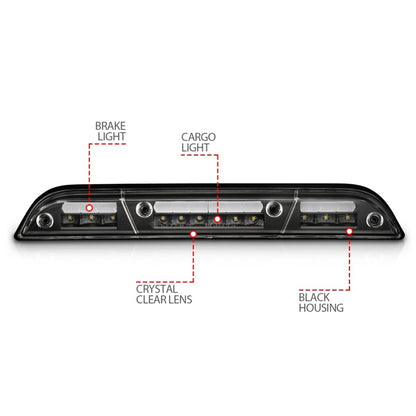ANZO 15-20 Ford F-250 - F-550 LED Third Brake Light - Black Housing/Clear Lens 531111 531111 Photo - Unmounted