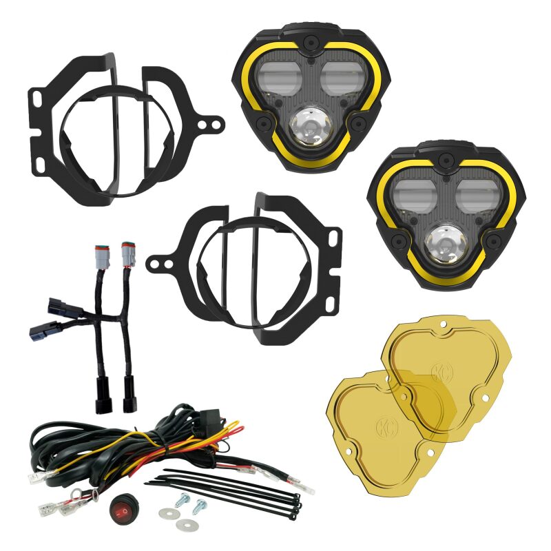 KC HiLiTES FLEX ERA 3 Dual Mode SAE Fog Lights - 2-Light Master Kit for Jeep JL/JT Sport Bumpers 97148 97148 Photo - Primary