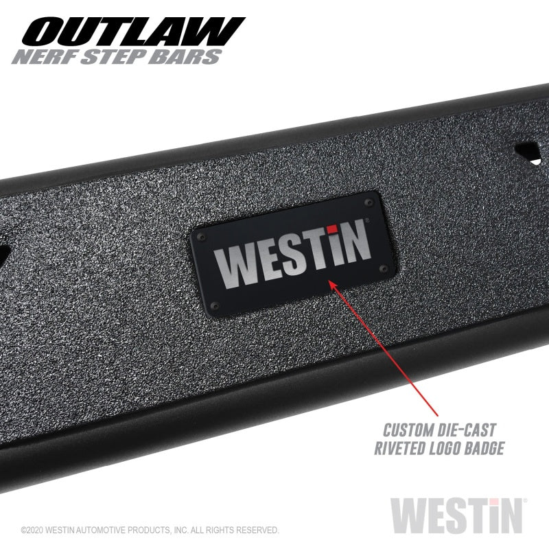 Westin 2020 Jeep Gladiator Outlaw Nerf Step Bars - Textured Black 58-54165 58-54165 Photo - Unmounted