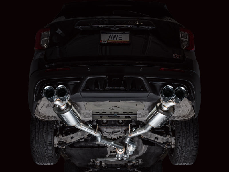 AWE Tuning 2020+ Ford Explorer ST Touring Edition Exhaust w/ Chrome Silver Tips 3015-42625 3015-42625 Photo - Mounted
