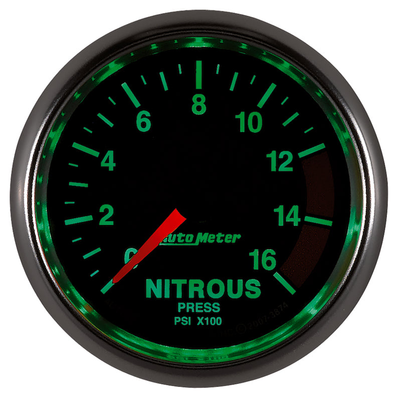 Autometer Gauge, Nitrous Pressure, 2 1/16", 1600psi, Digital Stepper Motor, Gs 3874 User 4