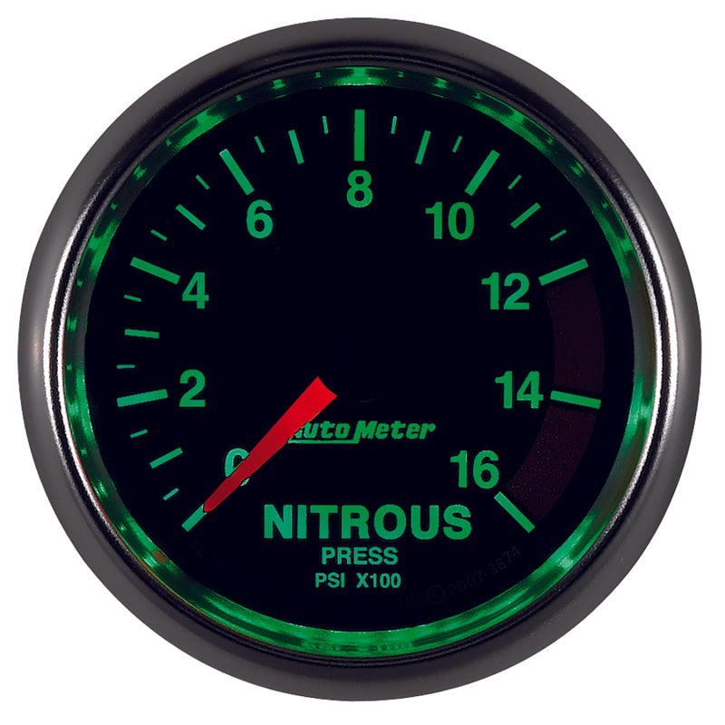 Autometer Gauge, Nitrous Pressure, 2 1/16", 1600psi, Digital Stepper Motor, Gs 3874 User 4