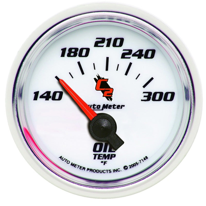 Autometer 2-1/16in C2/S Oil Temp Gauge 140-300 ATM7148 7148 Photo - Primary