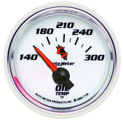 Autometer 2-1/16in C2/S Oil Temp Gauge 140-300 ATM7148 7148 Photo - Primary