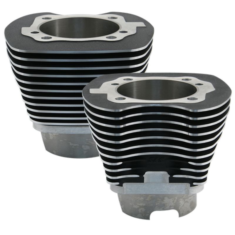 S&S Cycle 99-06 BT 4-1/8in Bore Cylinder Set - Wrinkle Black 910-0264 910-0264 User 1