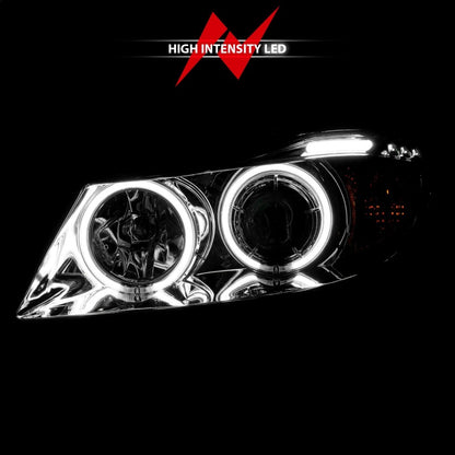 Anzo 2006-2008 BMW 3 Series E90-E91 Projector Headlights w/ Halo w/ LED Bar 121336 Photo - Unmounted