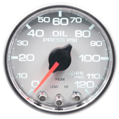 Autometer Spek-Pro 2-1/16in 0-120 PSI Digital Stepper Motor w/Peak & Warn Oil Pressue Gauge P32511 P32511 User 2
