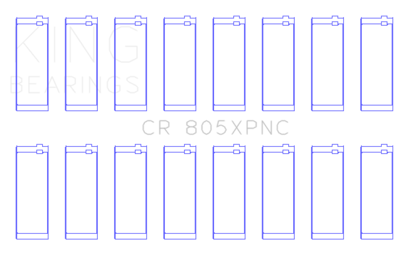 King Engine Bearings Chrysler 273Ci 318Ci 340Ci 360Ci (Size STDX) Connecting Rod Bearing Set CR805XPNCSTDX CR805XPNCSTDX Photo - Primary