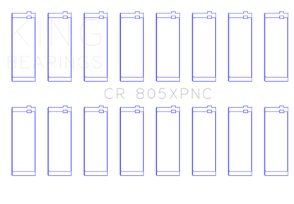 King Engine Bearings Chrysler 273Ci 318Ci 340Ci 360Ci (Size STDX) Connecting Rod Bearing Set CR805XPNCSTDX CR805XPNCSTDX Photo - Primary