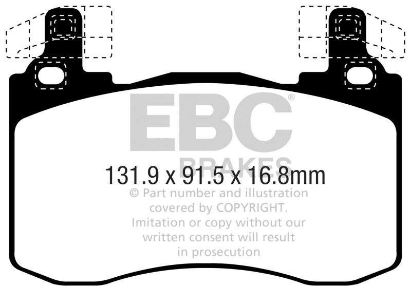 EBC 2019+ Genesis G70 2.0T (Brembo) Redstuff Front Brake Pads DP32356C DP32356C Photo - Primary