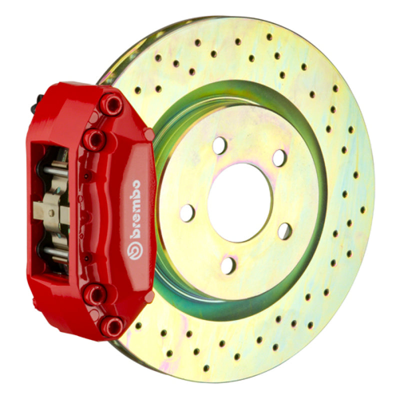 Brembo GT Brake Kit Audi TT Front 8N 99-06 Drilled Rotors Red Calipers 1A4.6001A2 Photo - Primary