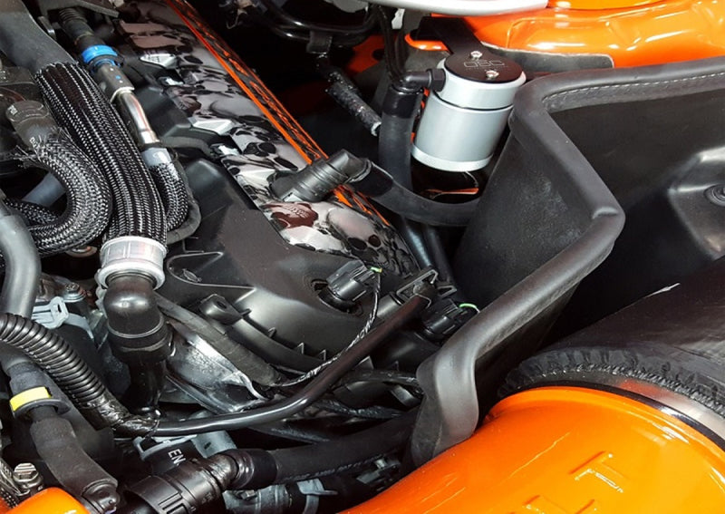 J&L 2011-2017 Ford Mustang GT Driver Side Oil Separator 3.0 - Clear Anodized 3011D-C 3011D-C Photo - Primary