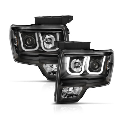 Anzo Ford F-150 09-14 Projector Switchback Headlights U-Bar Black W/ Amber 111383 User 5