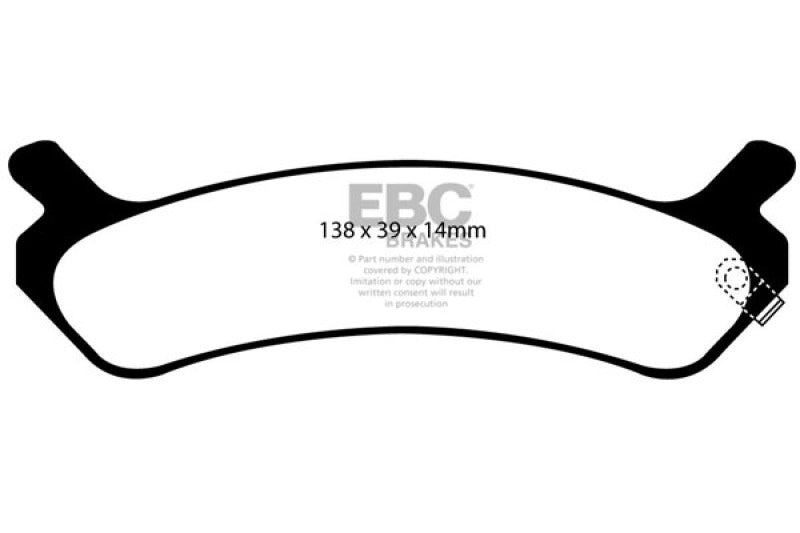 EBC 89-94 Hyundai Sonata 3.0L Yellowstuff Rear Brake Pads DP41017R DP41017R Photo - Primary