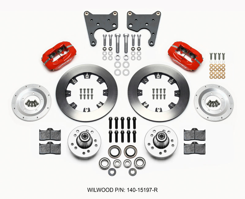 Wilwood Forged Dynalite Front Kit 12.19in Red 65-72 CDP C Body -Drum 140-15197-R 140-15197-R Photo - Primary