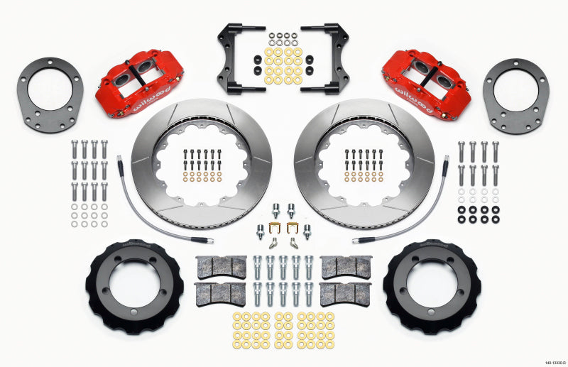 Wilwood Narrow Superlite 4R Front Hat Kit 14.00in Red 76-77 Ford Bronco Dana 44 w/Lines 140-13330-R 140-13330-R Photo - Primary