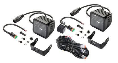 Hella Universal Black Magic 3.2in L.E.D. Cube Kit - Flood Beam (Short Range) 358176811 358176811 Photo - out of package