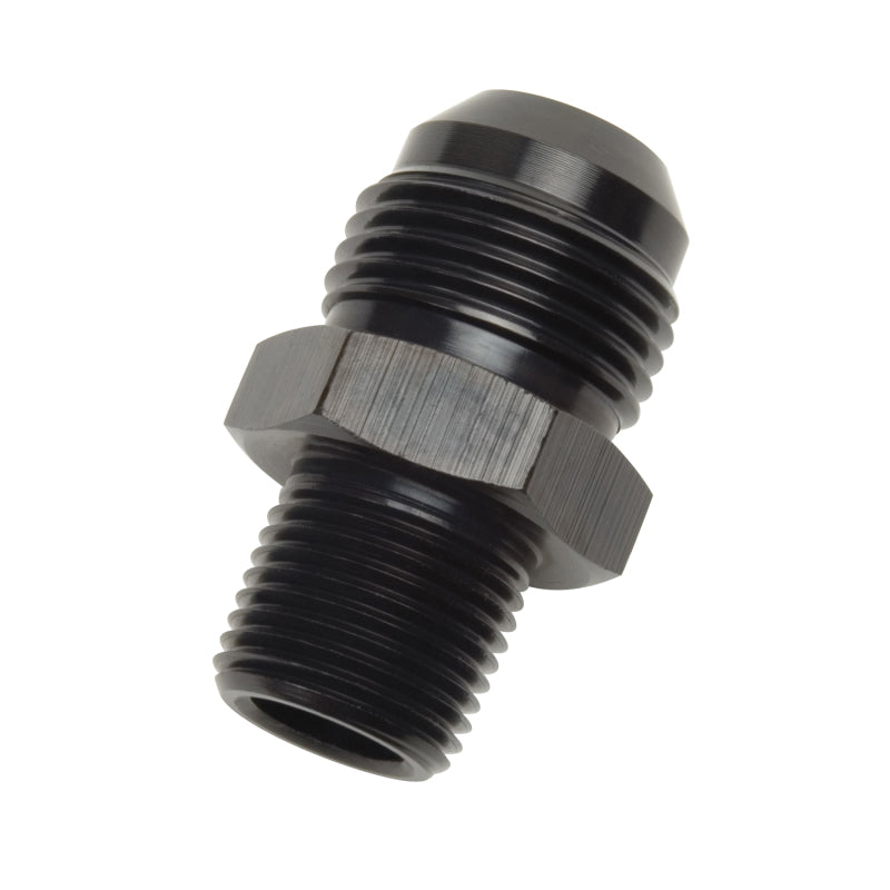 Russell -6 AN Straight Flare To Pipe Adapter (Black Finish) 670153 Photo - Primary