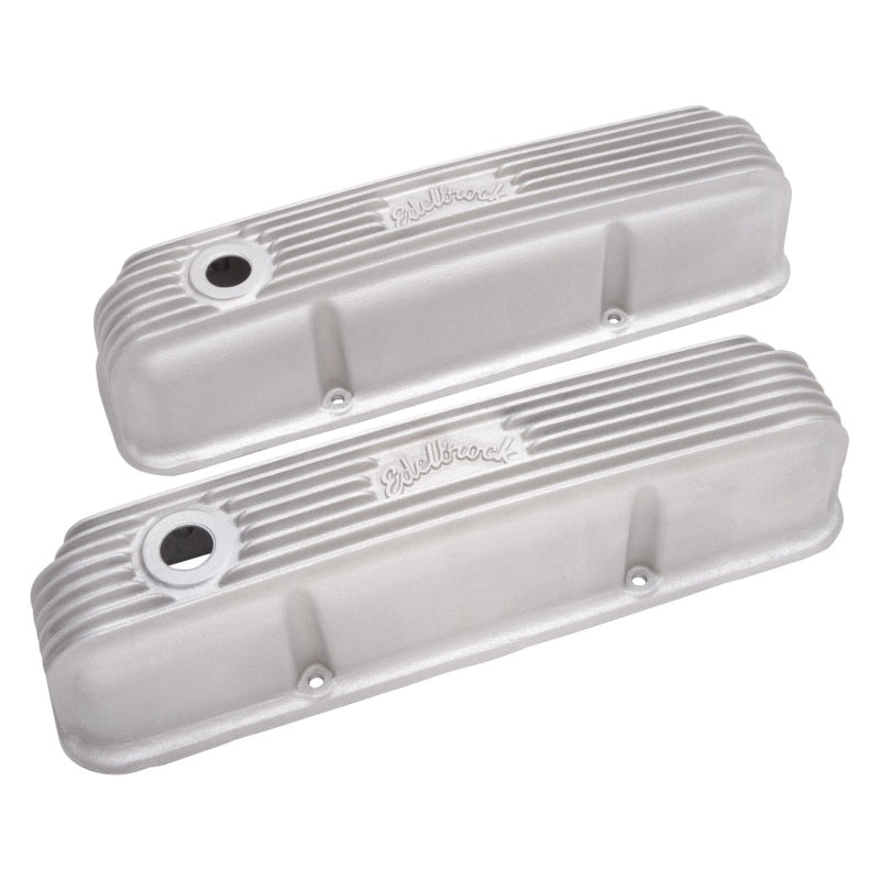 Edelbrock Valve Cover, Classic Series, Ford, 1958-1976 Fe V8, Satin 41629 Photo - Unmounted