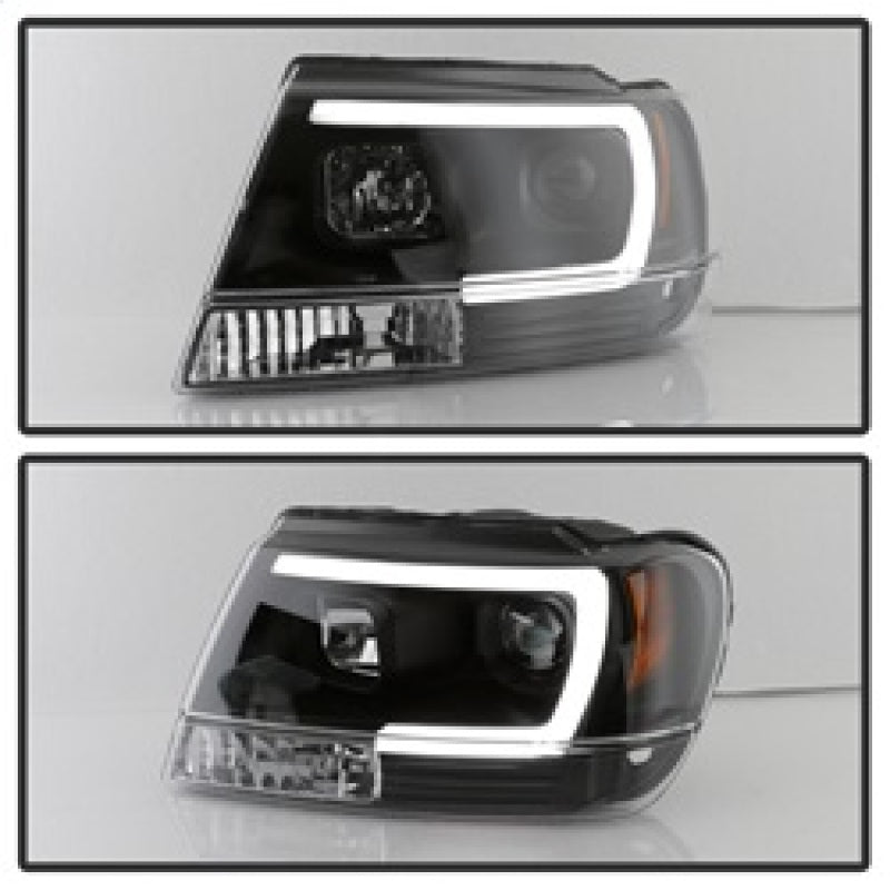 Spyder 99-04 Jeep Grand Cherokee Projector Headlights - Light Bar DRL LED - Black 5085221 5085221 Photo - Unmounted