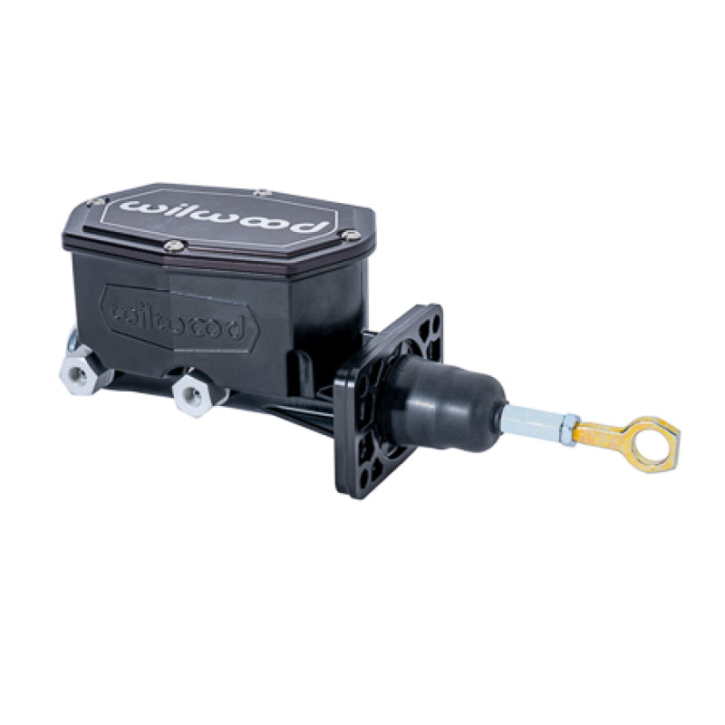 Wilwood Compact Tandem Master Cylinder w/ Mopar 4 Bolt Flange w/ Pushrod 15/16in Bore - Black 260-16791-BK