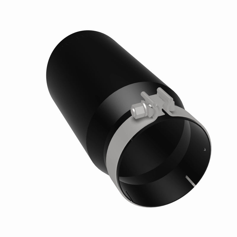 Magnaflow Tip Stainless Black Coated Single Wall Round Single Outlet 6in Dia 5in Inlet 13in L 35239 35239 360 Degree Image Set