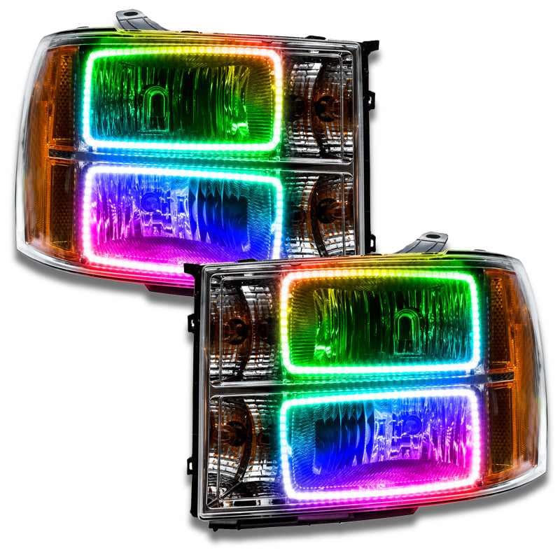 ORACLE Lighting Oracle 07-13 GMC Sierra SMD HL - Square Ring Design - ColorSHIFT w/o Controller 7054-334 7054-334 Photo - Primary