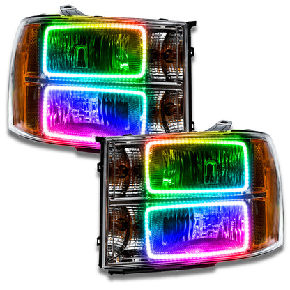 ORACLE Lighting Oracle 07-13 GMC Sierra SMD HL - Square Ring Design - ColorSHIFT w/o Controller 7054-334 7054-334 Photo - Primary