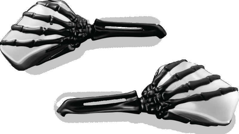 Kuryakyn Skeleton Hand Mirrors Blk/Chr 1764 1764 Photo - Primary