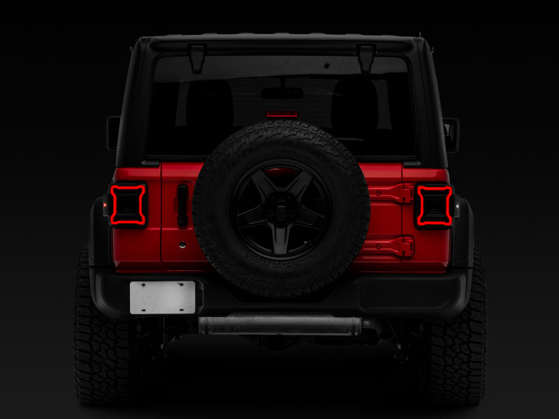 Raxiom 18-22 Jeep Wrangler JL Axial Series Plateau LED Tail Lights- Black Housing (Smoked Lens) J150581-JL J150581-JL Photo - Close Up