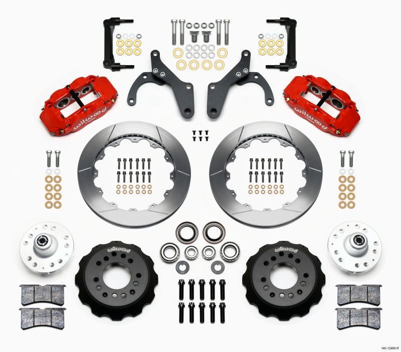 Wilwood Narrow Superlite 6R Front Hub Kit 12.88in Red 59-64 Chevy Impala / 63-64 Corvette 140-12460-R 140-12460-R Photo - Primary