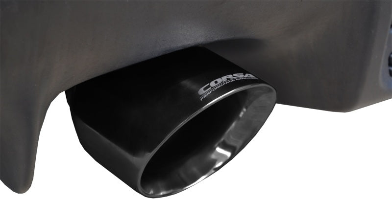 Corsa Performance 08-14 Mitsubishi Lancer Evolution X Sedan 2.0L Black Sport Dual Rear 14858BLK Photo - Mounted