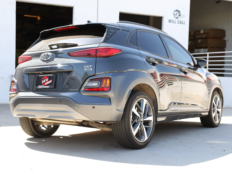 aFe Takeda 2-1/2in 304 SS Axle-Back Exhaust (No Muffler) 18-21 Hyundai Kona L4 1.6L (t) 49-37017NM 49-37017NM Photo - Mounted
