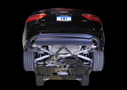AWE Tuning Audi B8 A5 2.0T Touring Edition Exhaust - Dual Outlet Polished Silver Tips 3015-32022 3015-32022 Photo - out of package