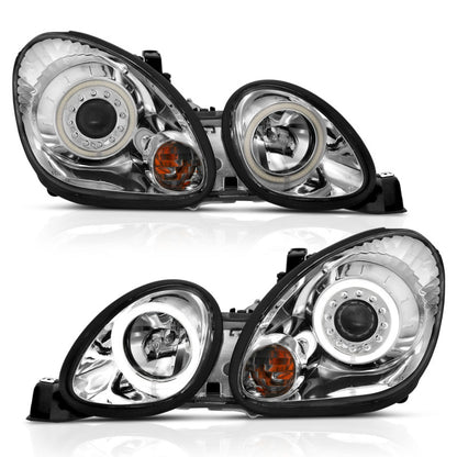 Anzo 1998-2005 Lexus Gs300 Projector Headlights w/ Halo Chrome 121143 Photo - Primary