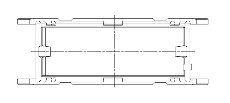 ACL BMW S85B50 5.0L V10 Standard Size Main Bearings 6M1581H-STD 6M1581H-STD Technical Drawing