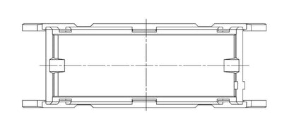 ACL BMW S85B50 5.0L V10 Standard Size Main Bearings 6M1581HX-STD 6M1581HX-STD Technical Drawing
