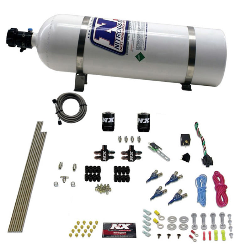 Nitrous Express 4 Cyl Gasoline EFI Nitrous Kit (50-250HP) w/15lb Bottle 80004EFI-15 80004EFI-15 Photo - Primary