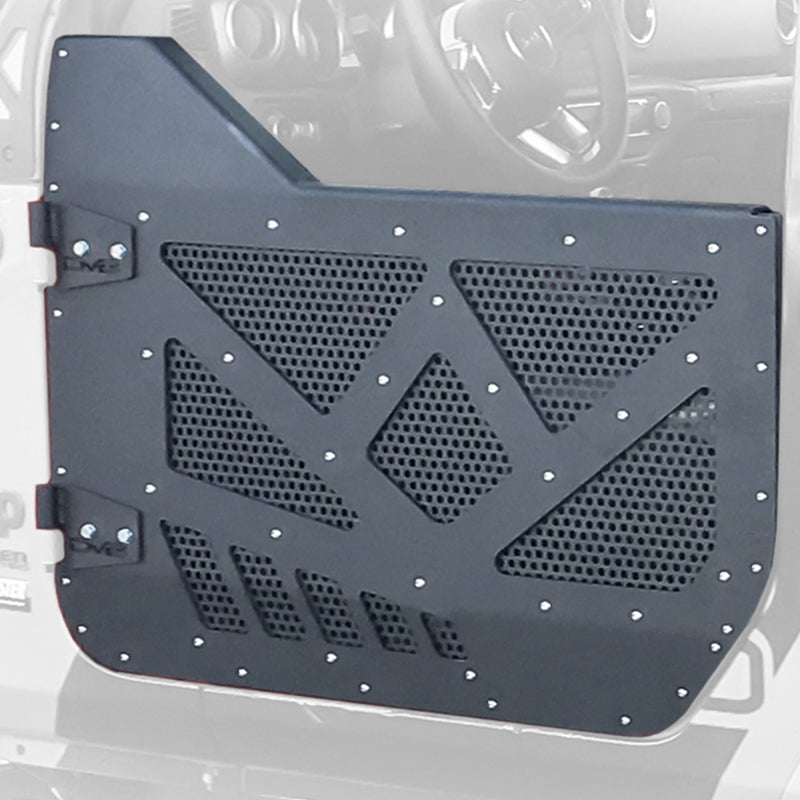 DV8 Offroad DV8 18-22 Jeep 4 Door JL/JT Aluminum Half Doors with Perforated Mesh Front HDJL-01F HDJL-01F Photo - Primary